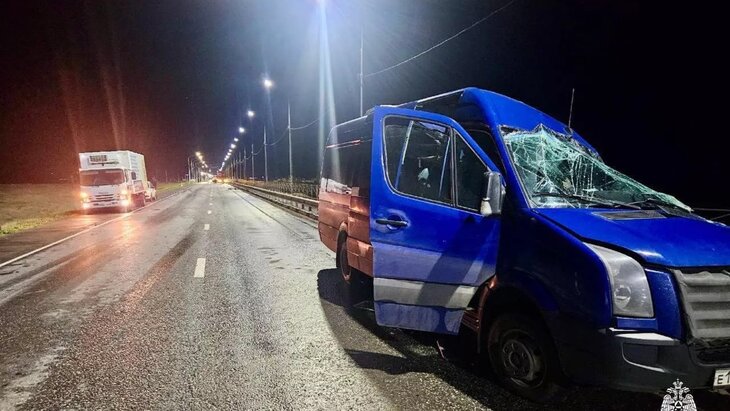 Число пострадавших в ДТП с микроавтобусом в Калмыкии выросло до 14 человек