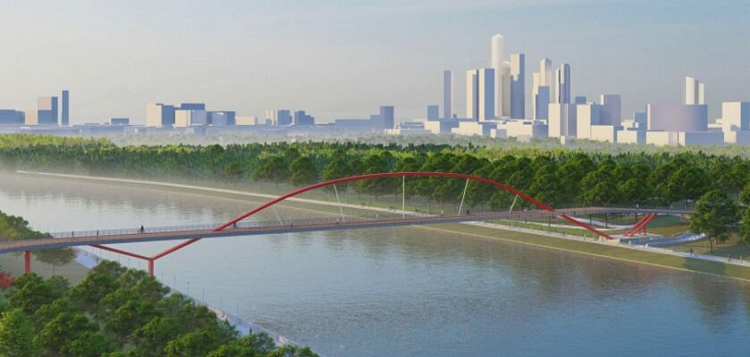 Утвержден проект планировки двух велопешеходных мостов в Мневниковской пойме