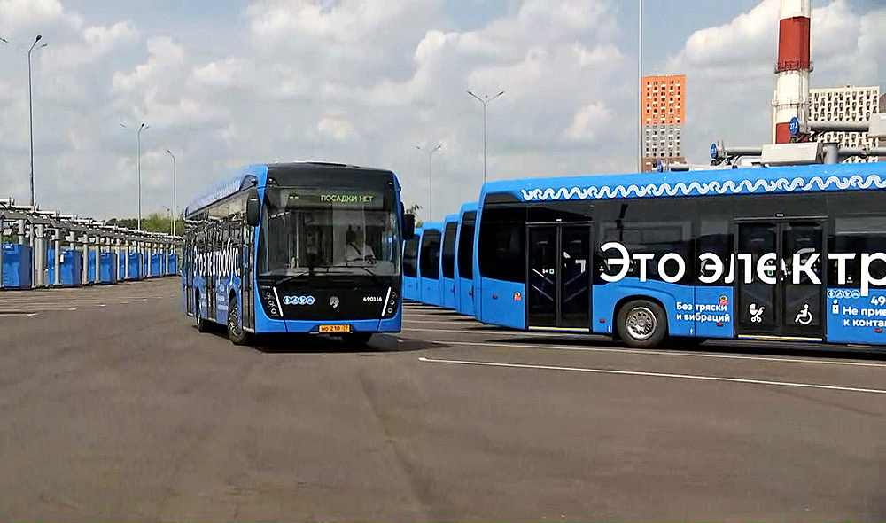 Новый электробусный парк открылся в Митино